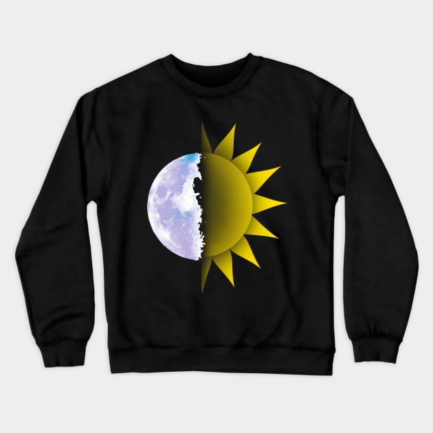 Half moon half sun Crewneck Sweatshirt by Byreem